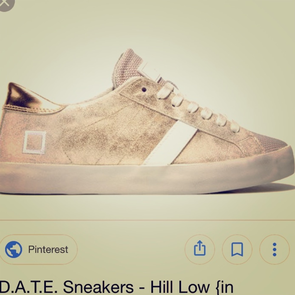 D.A.T.E Gold Sneakers